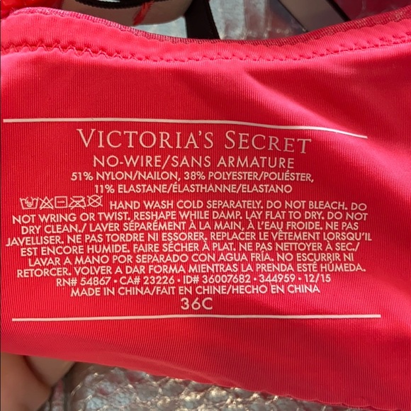 Victoria’s Secret Bra pink 36C No wires interchangeable straps - Picture 7 of 7